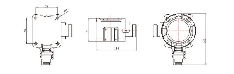 RBT-8000-FK气体探测器尺寸图